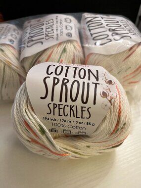 PREMIER YARNS Cotton Sprout Speckles "Fruit Punch" - 4 Balls